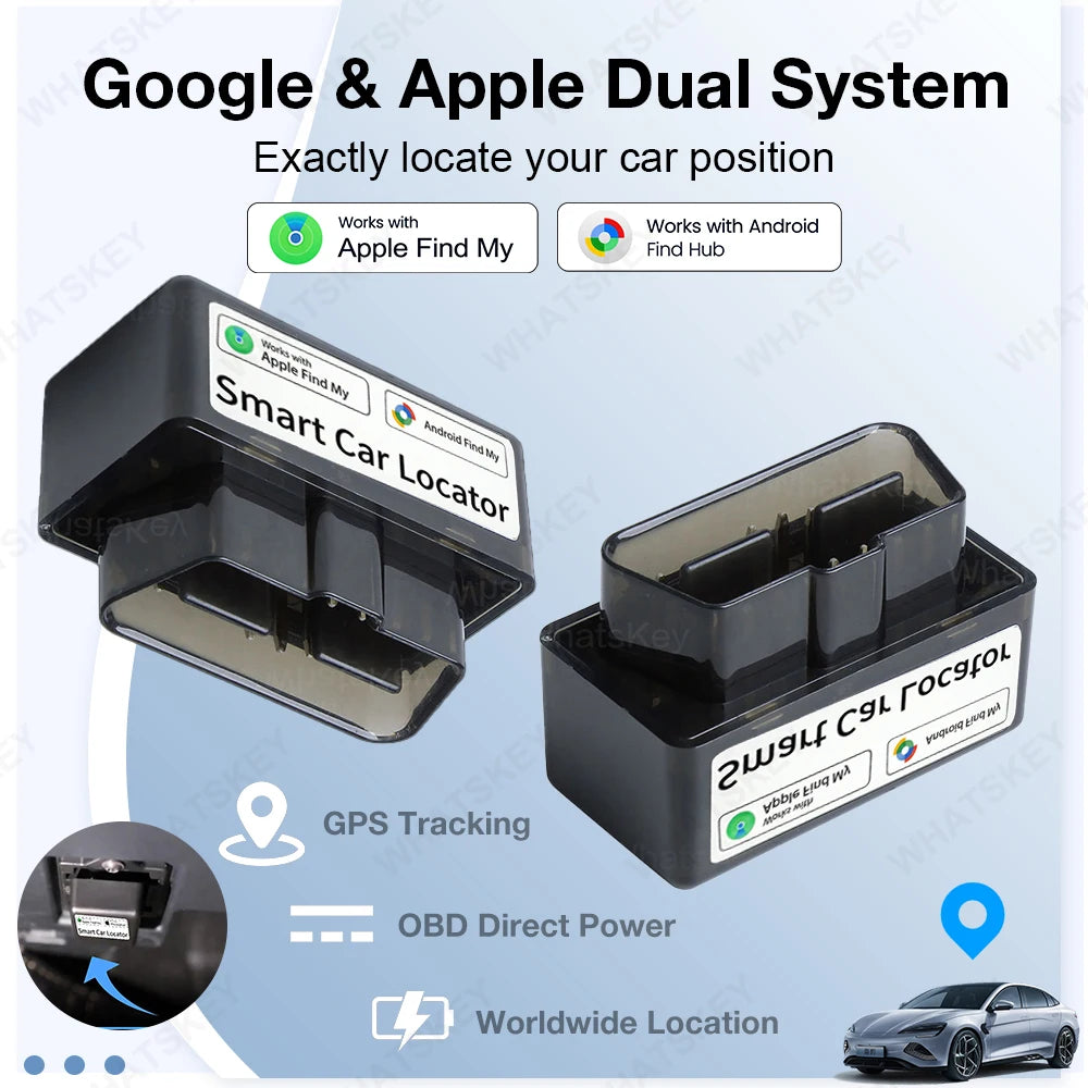 Dispozitiv OBD de localizare a vehiculului, pentru rețele Apple sau Android