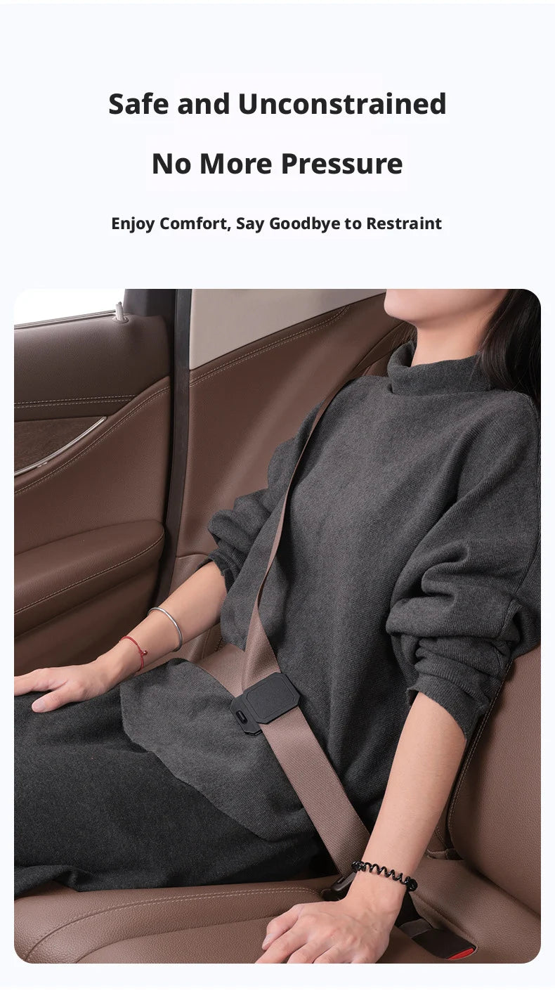 SEAMETAL Universal Car Seat Belt Adjuster Clip Double-Layer Non-Slip Seatbelt Comfort Stopper for Relieve Neck/Shoulder Friction