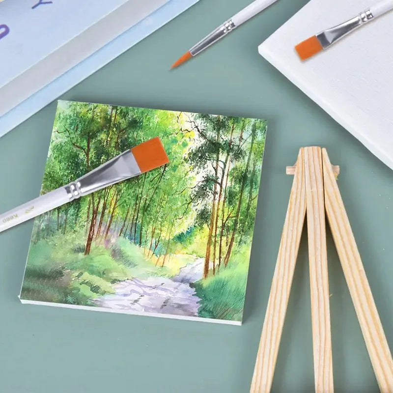 Mini Canvas Painting Set (5pcs) – 8×15cm Wooden Canvases