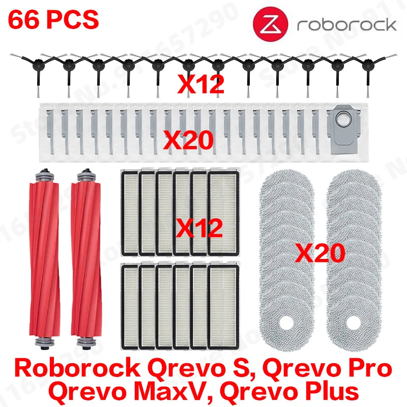 Náhradné diely pre robotický vysávač Roborock Qrevo, viacero súprav