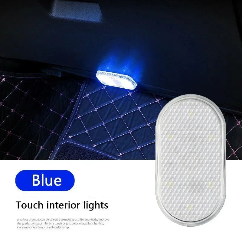 Wireless LED Car Interior Lights USB Rechargeable Touch Lamp