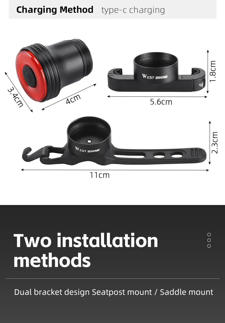 Smart Bicycle Tail Light — USB-C