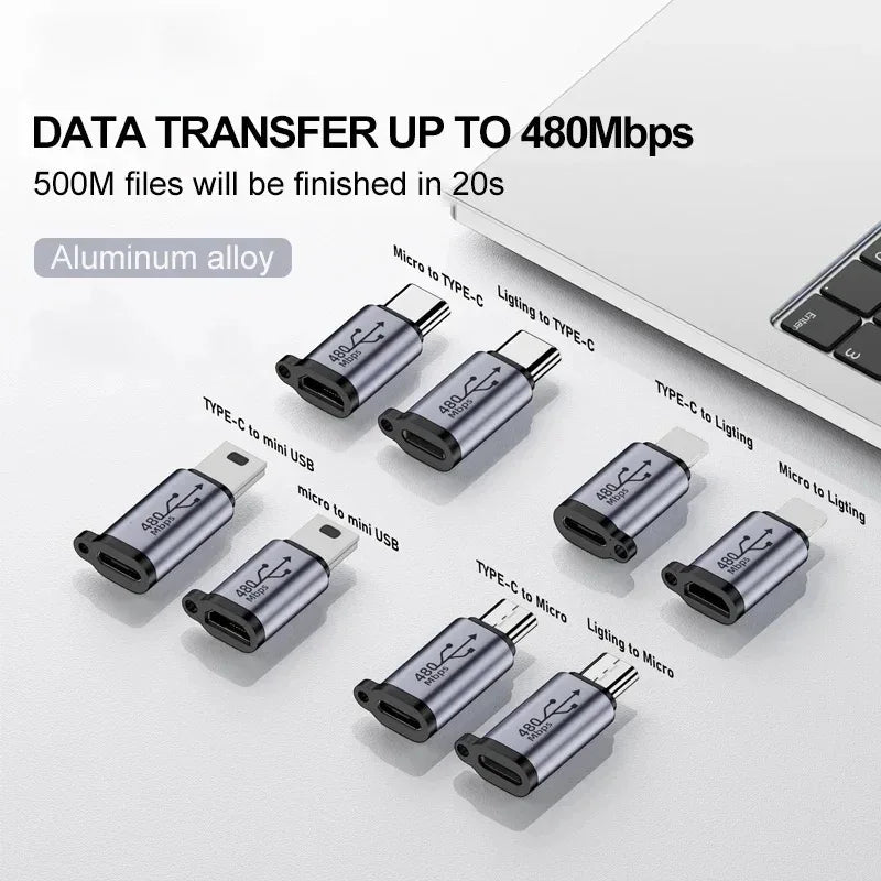 Adaptér USB konektora - možnosti typu C, Micro alebo Mini