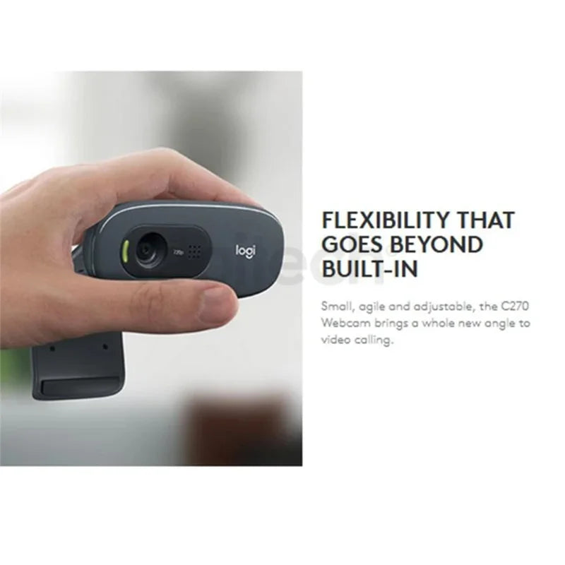 Logitech C270i HD Webcam with Built‑In Microphone