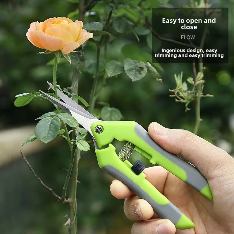 190mm Straight Head Pruning Shears Non-slip HandleStainless Steel Outils Manuels Household Bonsai Garden Scissors Pruing Shear