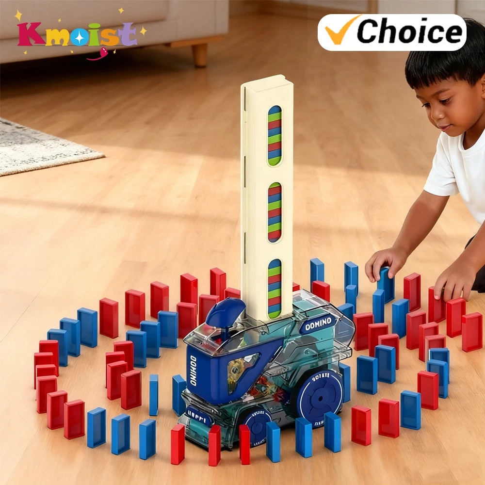 Automatický vláček na pokládání domino s 60 domino