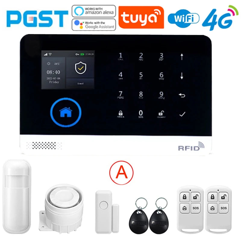 Home WiFi Security Alarm System with Door and Motion Sensor