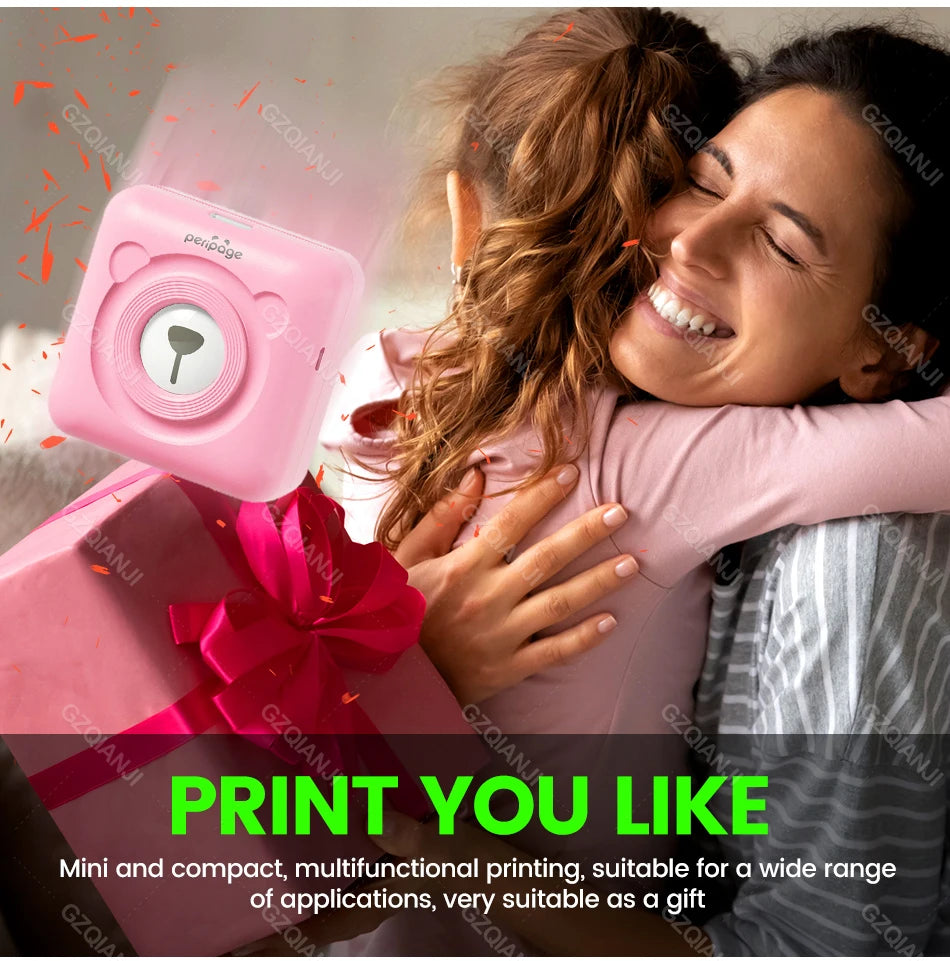 7 Colors Peripage A6 304DPI Mini Photo Printer Notes Sticker Label Printing Machine Bluetooth Portable Wireless Printer Marker