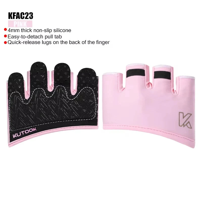 KUTOOK Men's And Women's Fitness Four Fingers Gloves Breathable Anti-slip Shock Absorption Yoga Dumbbell Cycling Sports Gloves