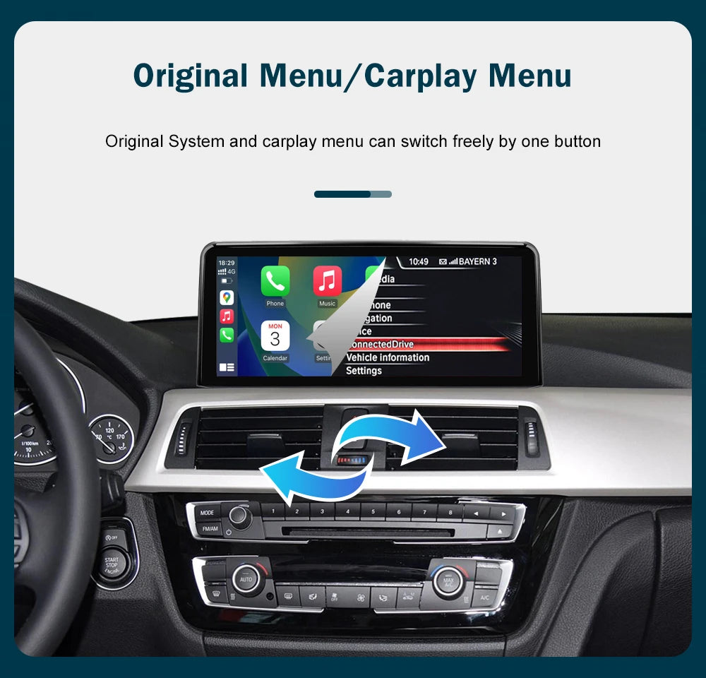 Bezdrátový displej CarPlay pro BMW řady 1–4
