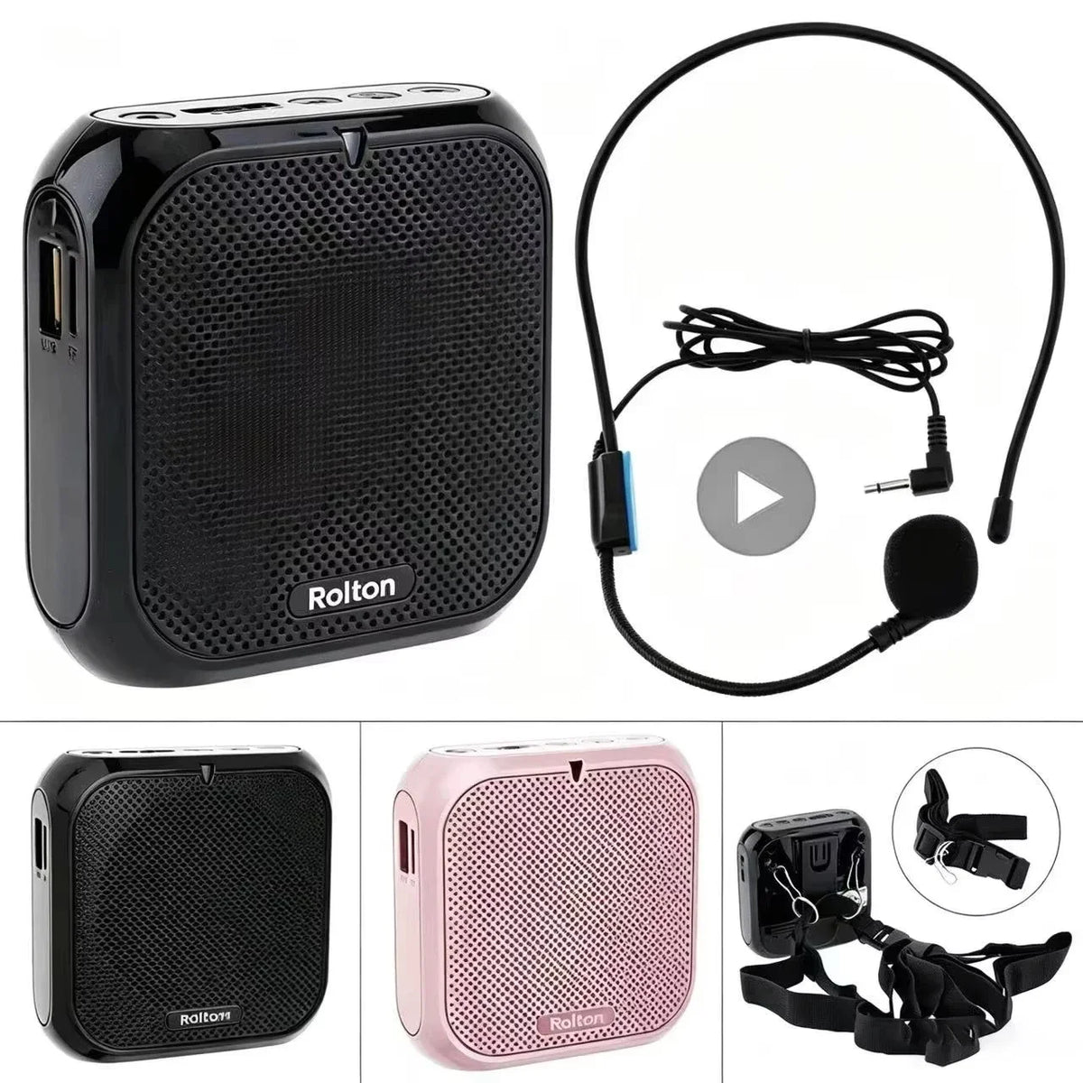 Amplificator de voce portabil cu cască / microfon