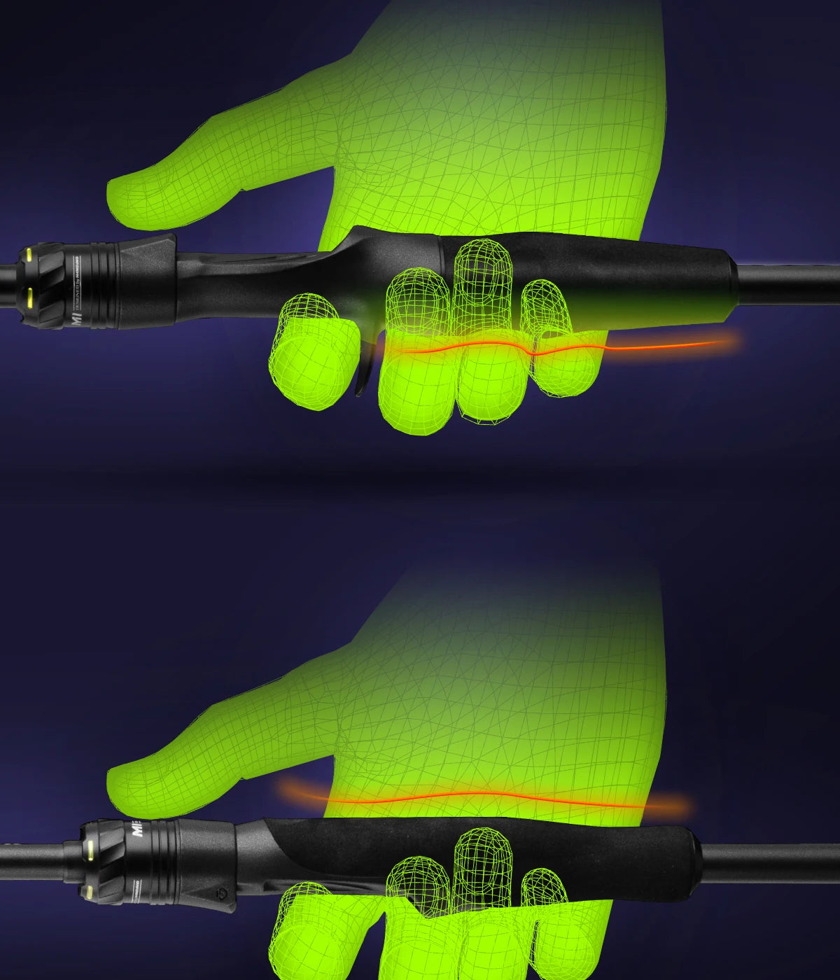 HANDING M1 Bass Fishing Rod with Fuji Guide Rings