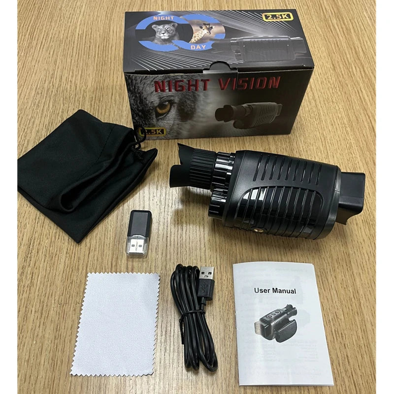 5X Digital Light Zoom Monocular Night Vision Device 1080P HD Infrared Camera Hunting Telescope Outdoor Search Full Darkness 300m