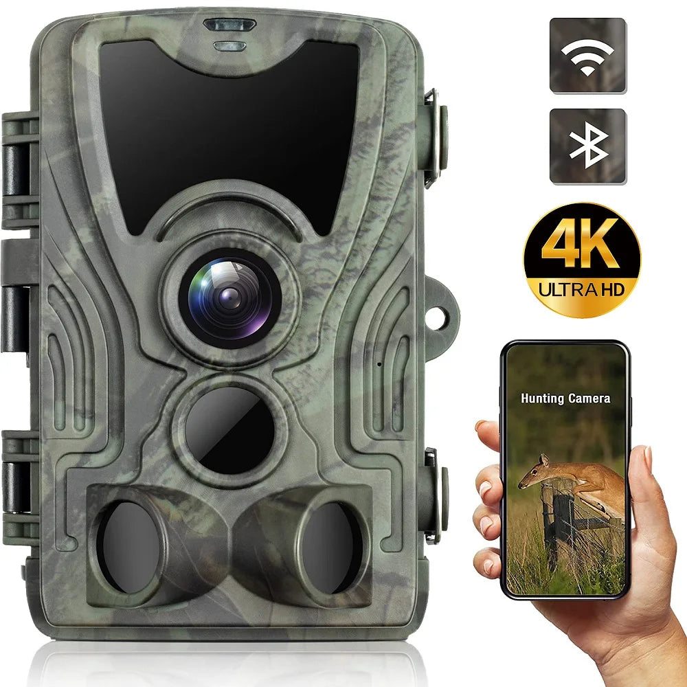 Outdoor WIFI APP 4K/2.7K 36MP/24MP Trail Camera Wildlife Infrared Night Vision Motion Activated IP65 Trap Game Cam Waterproof