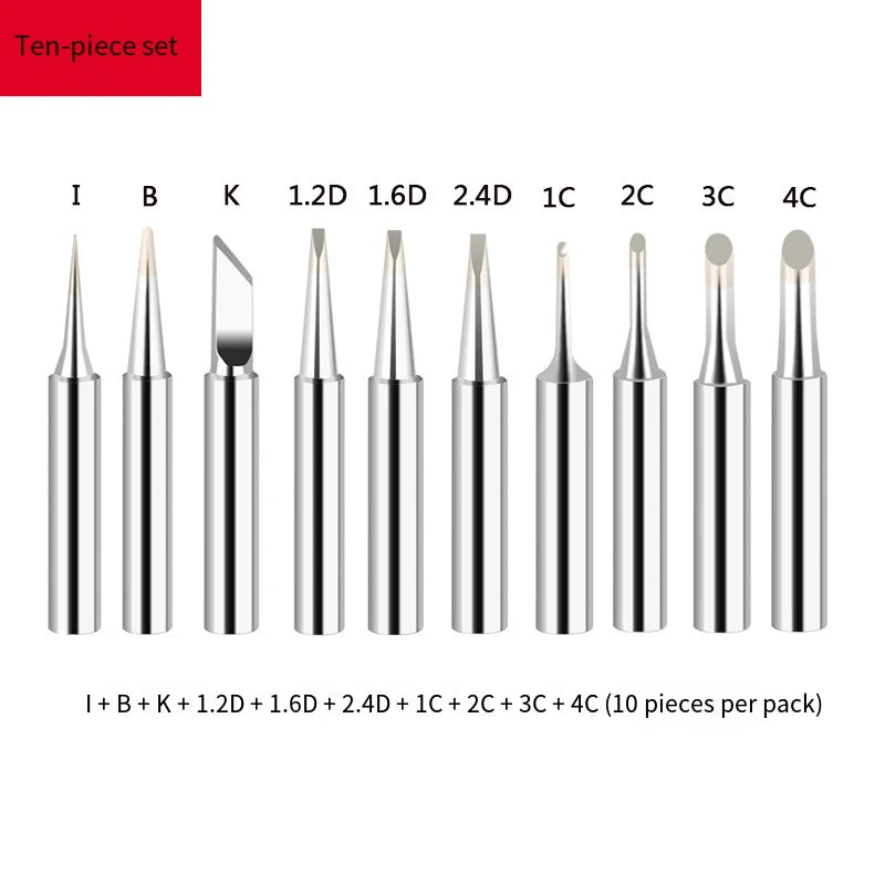 900M Replacement Soldering Tips, Ten Pieces