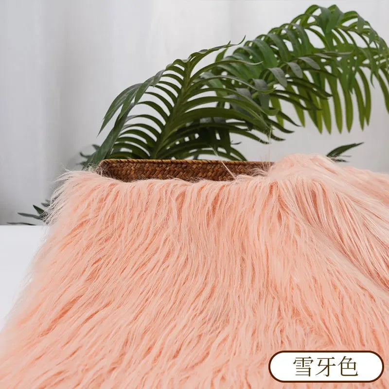 25x45cm Long Hair Faux Fur Fabric For Animal Suit DIY Doll Hair Beard Craft Making Material Patchwork Garment Sewing Accessories