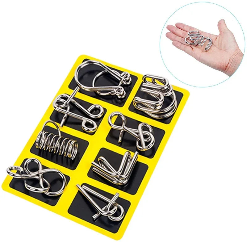Eight-Piece Metal Wire Puzzle Set