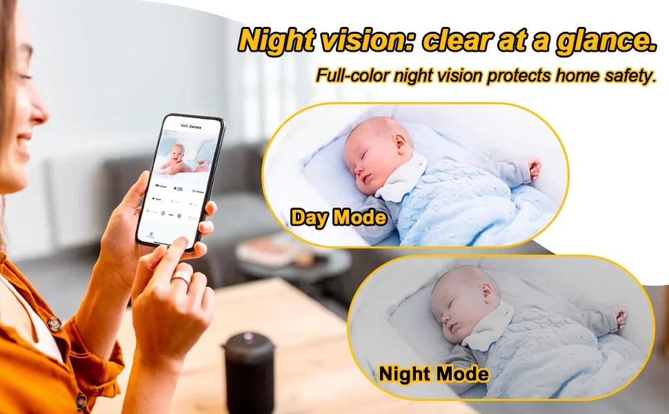 Mini 0,9-palcová domáca bezpečnostná kamera 1080P s nočným videním a detekciou pohybu