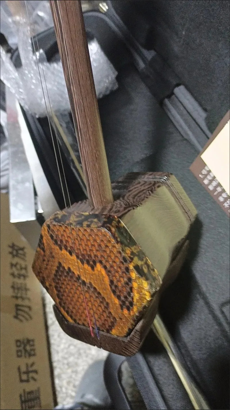 Erhu drewniane z detalem smoka na głowie
