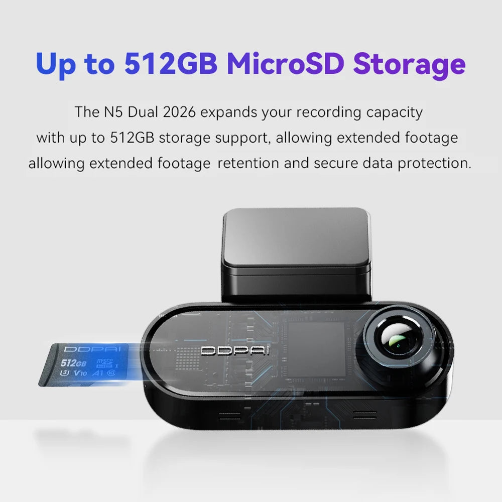 Dual 4K HDR Dash Cam Front Rear with WiFi 6 GPS and 24H Parking Mode