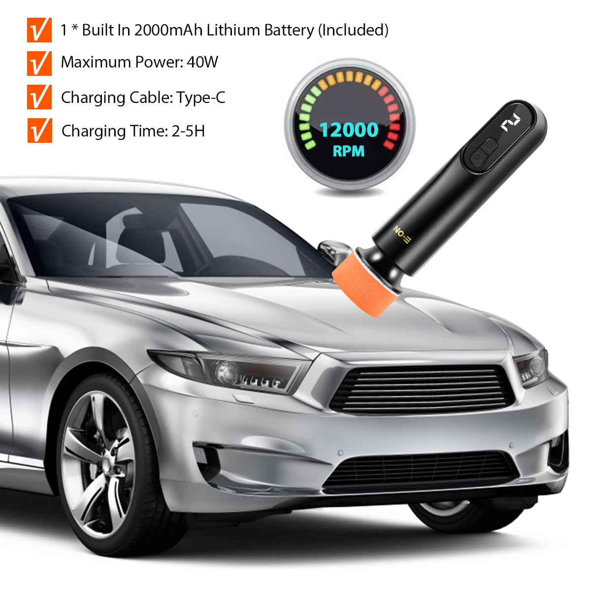 Cordless Car Polisher or Separate Abrasive Pack