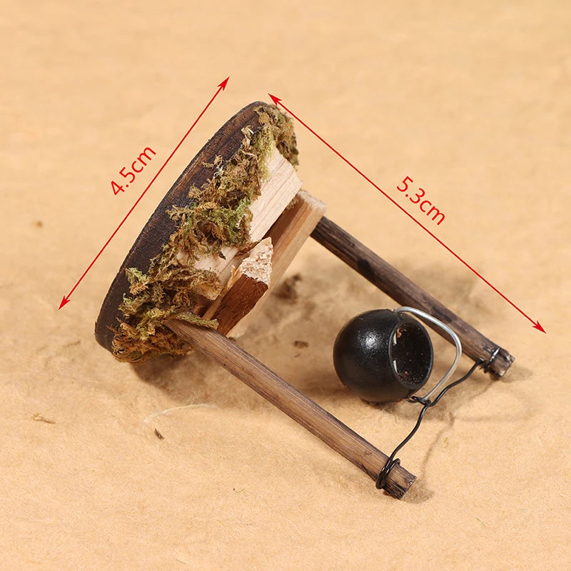 Miniature Firewood and Bonfire Scene Accessories