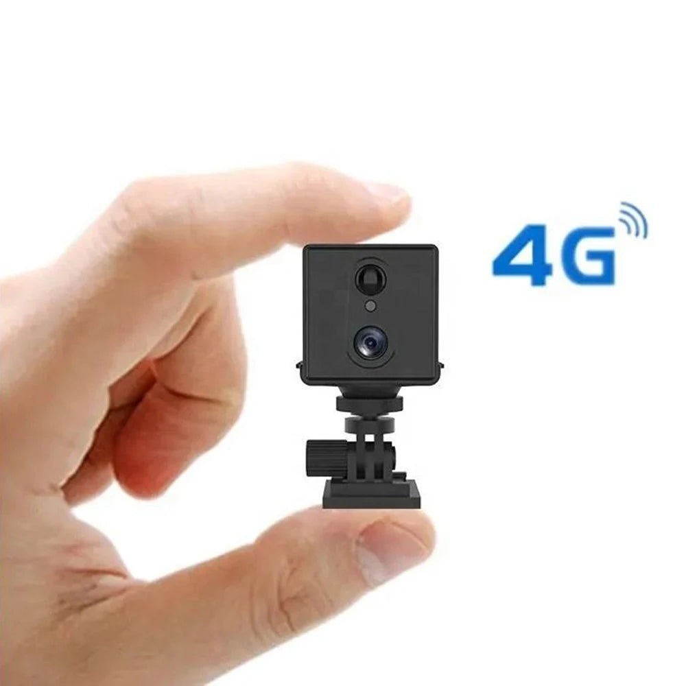 5MP Mini-Überwachungskamera mit 4G/WiFi, Nachtsicht & Bewegungserkennung