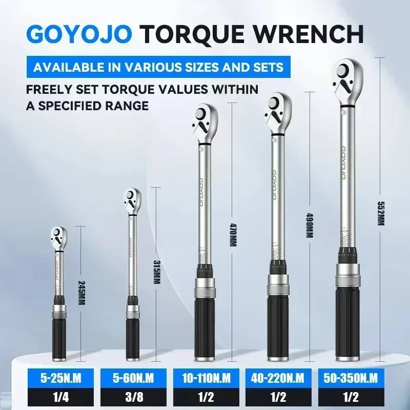 Adjustable Torque Wrench - Range Options