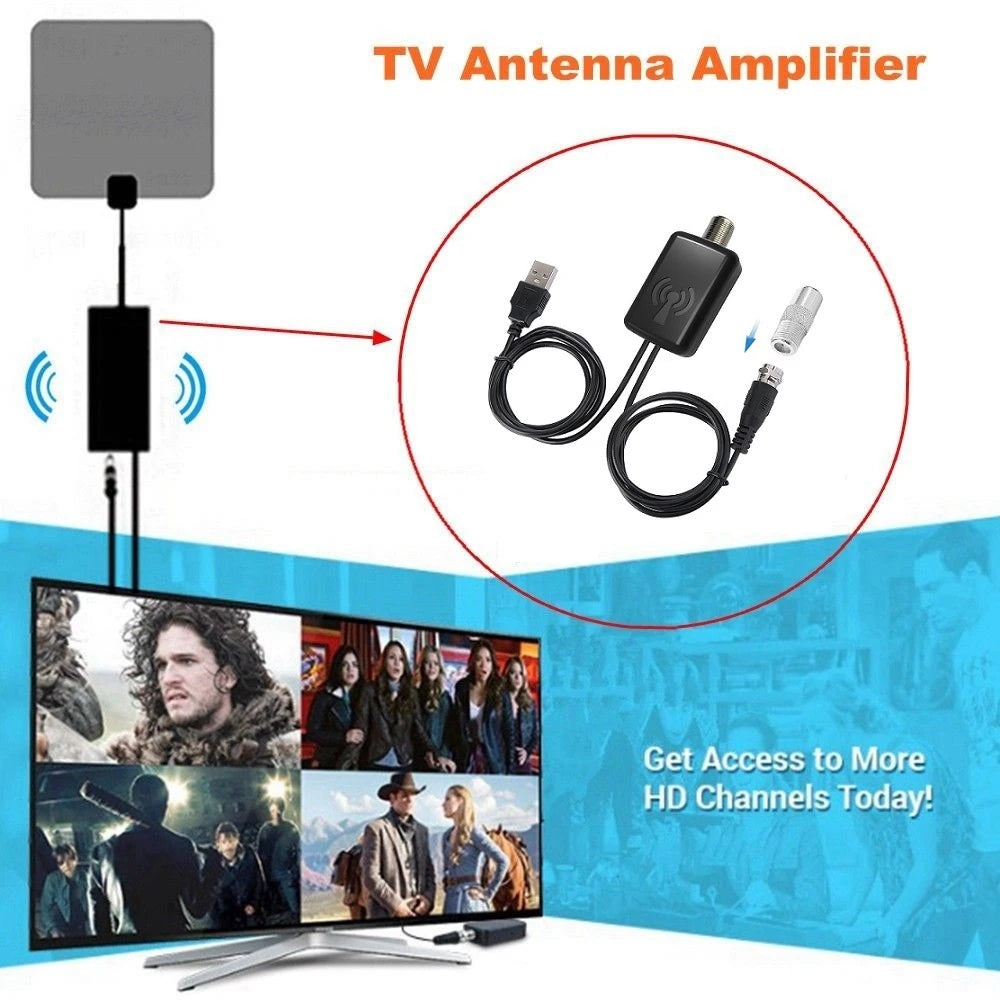 Amplificateur de signal pour antenne TV intérieure, gain de 25 dB