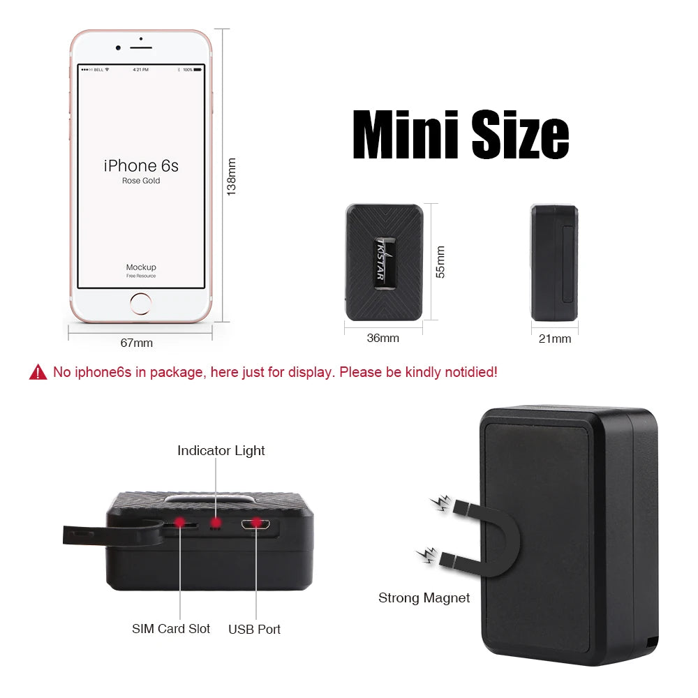 TKSTAR TK913 4G Mini GPS Nyomkövető Erős Mágnest 1500mAh Vízálló Autó GPRS Nyomkövető Követés Jármű Autó Hang APP