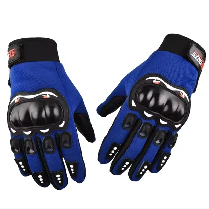 Handschoenen met volledige vingers, zwart, blauw of rood