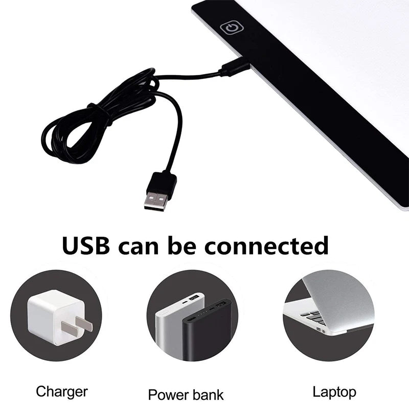 Piastra da tracing USB LED — Opzioni A3/A4/A5