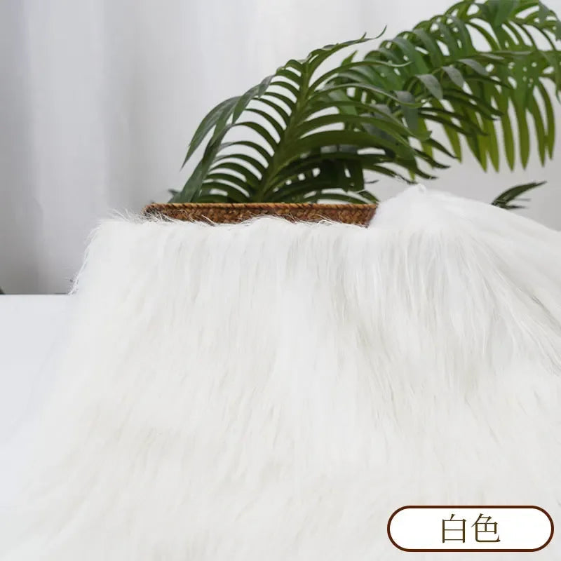 25x45cm Long Hair Faux Fur Fabric For Animal Suit DIY Doll Hair Beard Craft Making Material Patchwork Garment Sewing Accessories