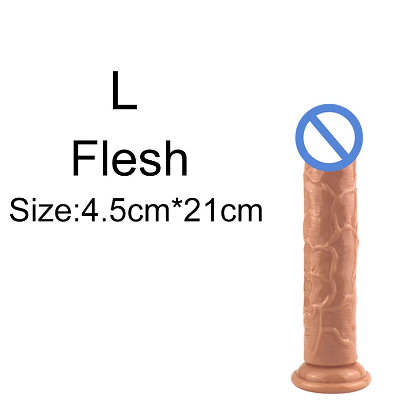 Non-Electric TPE Adult Toy with Suction Base – Size Options