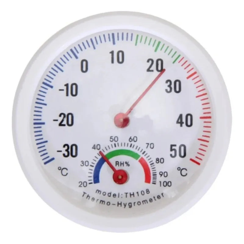 Mini Bell-Shaped Analog Thermometer and Hygrometer, 75 mm