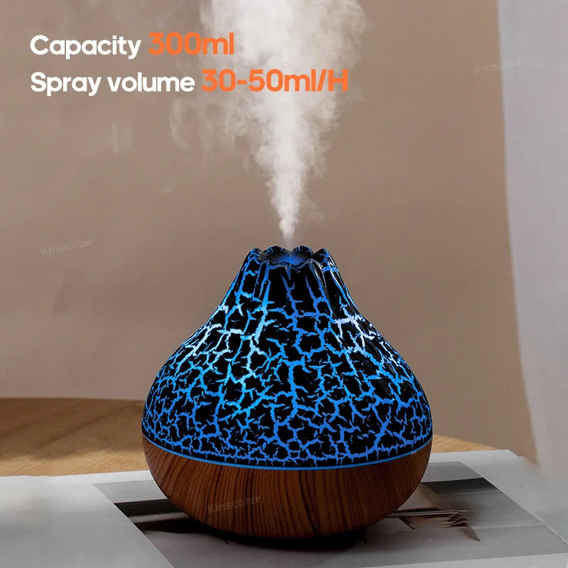 Humidificador de secretária USB de 300ml com luz colorida