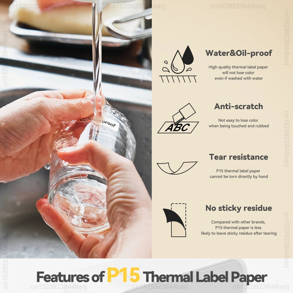 P15 Bluetooth Thermal Label Printer and Rolls