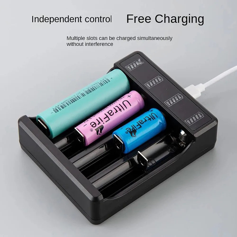 USB-lader voor compatibele 3.7V Li-ioncellen