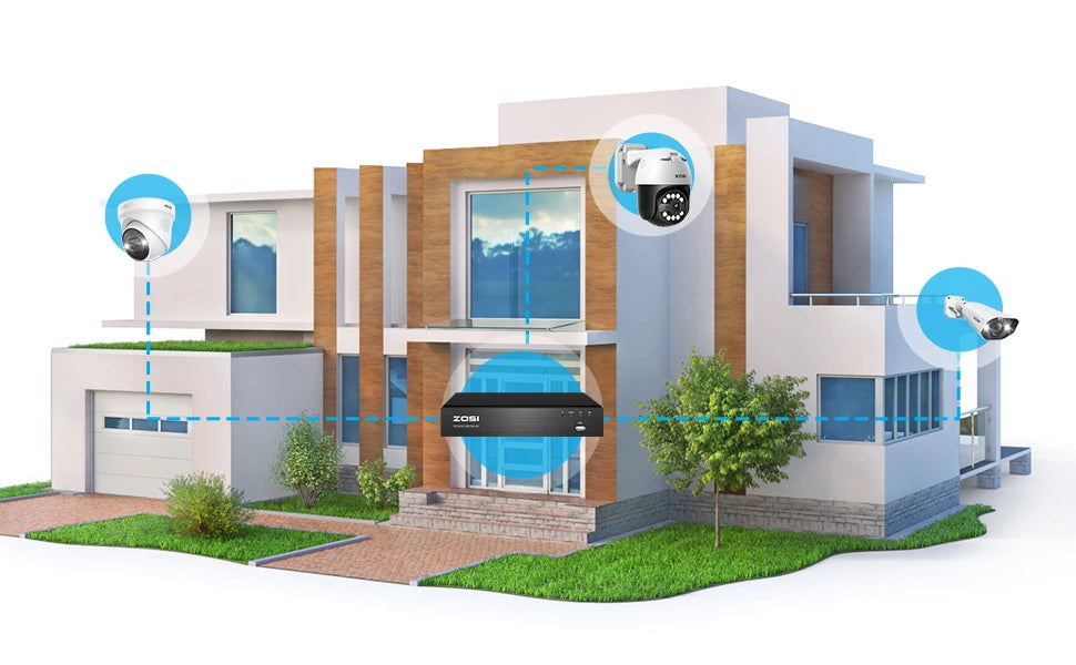 ZOSI 4K PoE Outdoor Security Camera with AI Detection