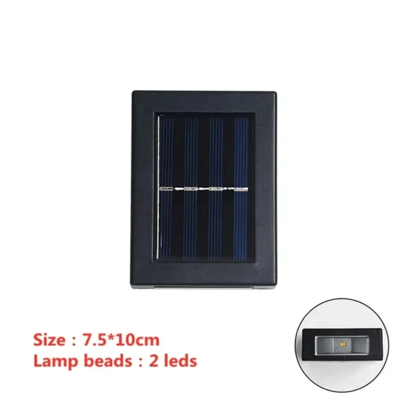 Options d’applique murale solaire à LED à éclairage vers le haut et vers le bas