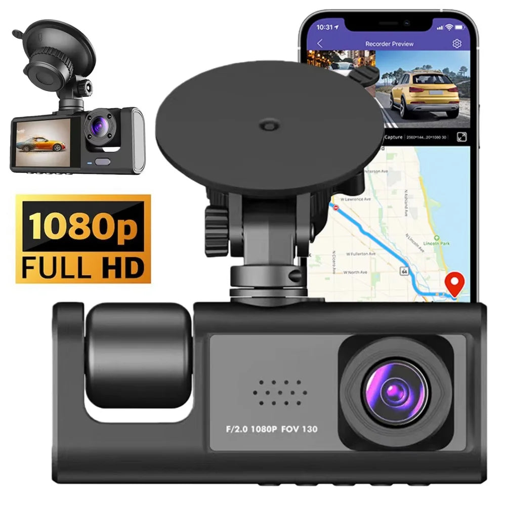 1080P Dual-Lens Dash Camera with G-Sensor