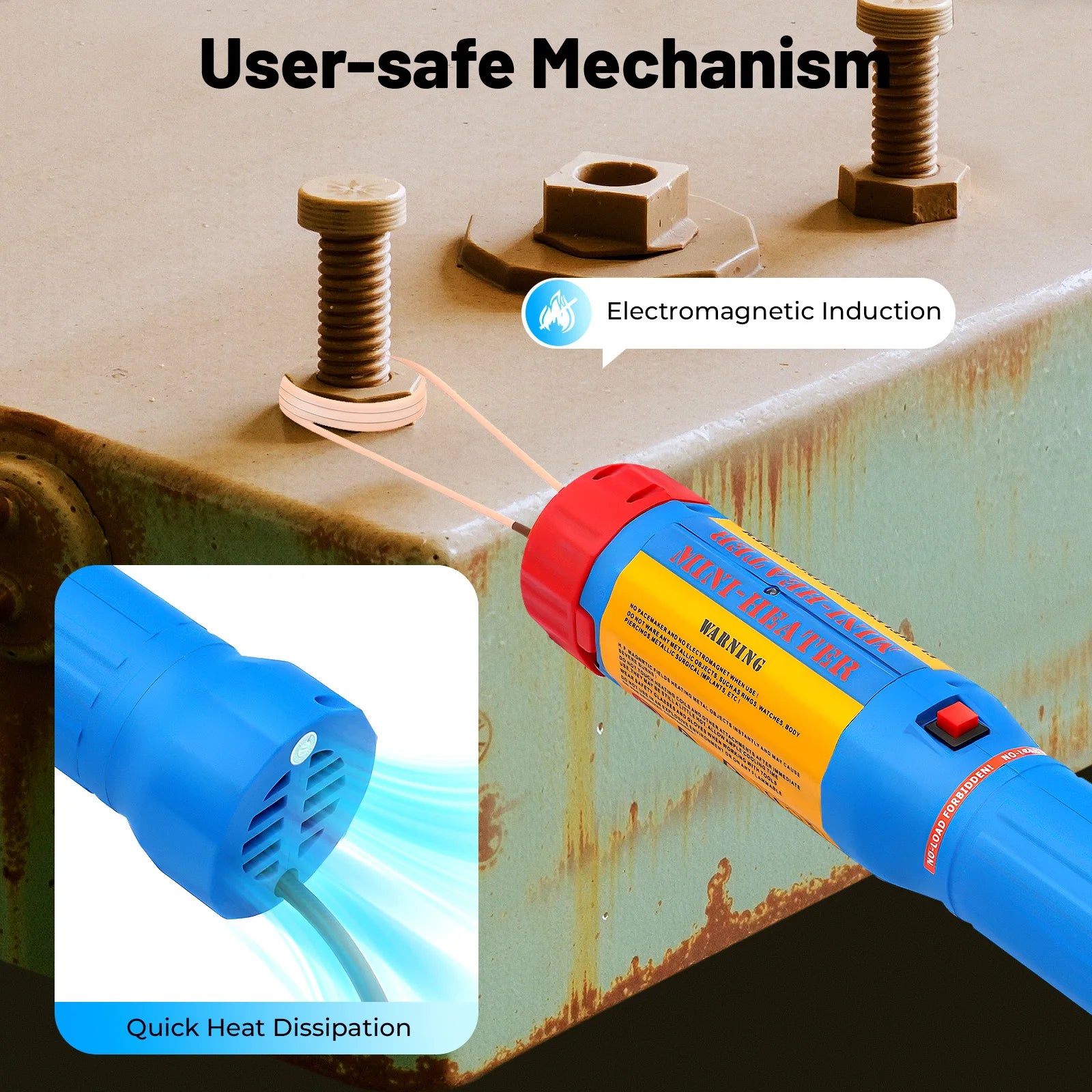 Hızlı Civata ve Vida Sökme için Manyetik İndüksiyon Isıtıcı Kiti