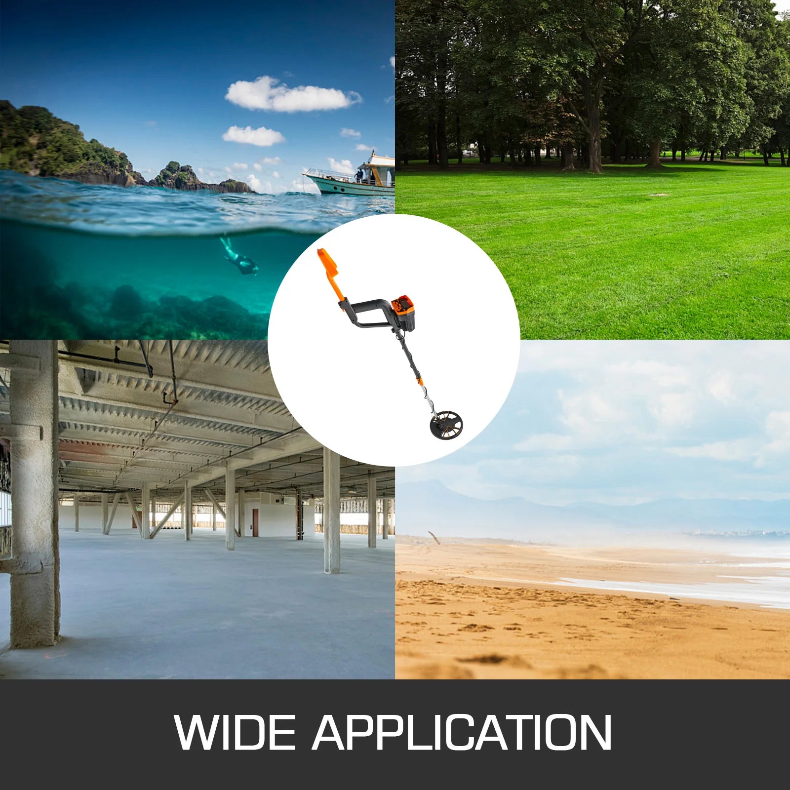 Waterproof Metal Detector with LCD Display & Adjustable Shaft