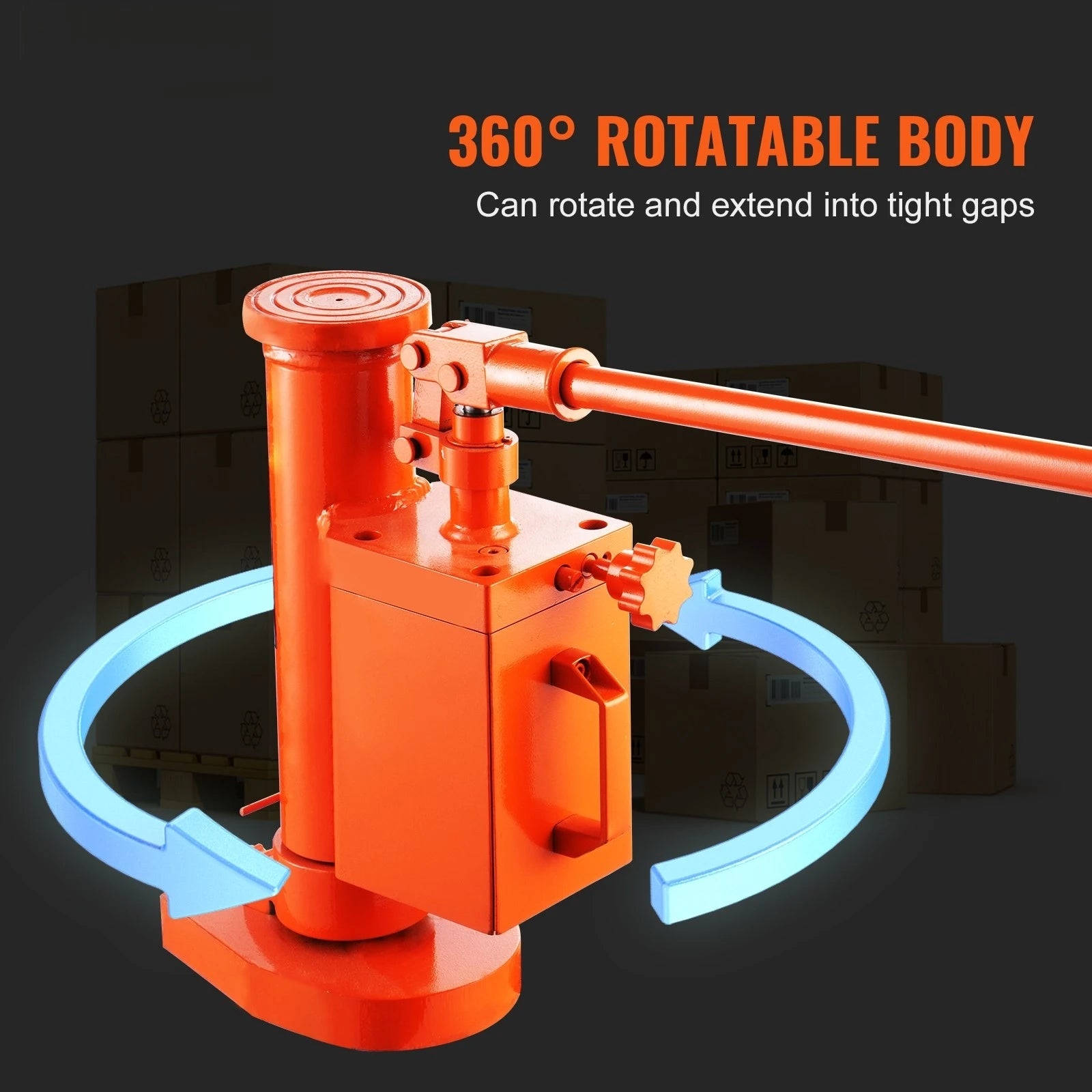 5T/10T Hydraulic Toe Jack with 360° Rotating Base for Machinery