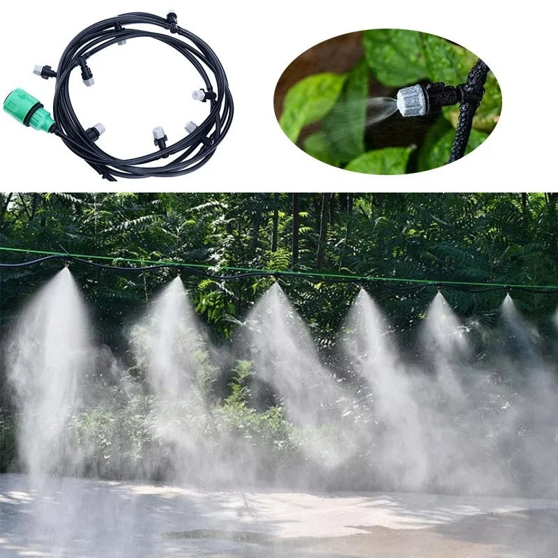 10m Garden Misting Kit with 10 Adjustable Nozzles