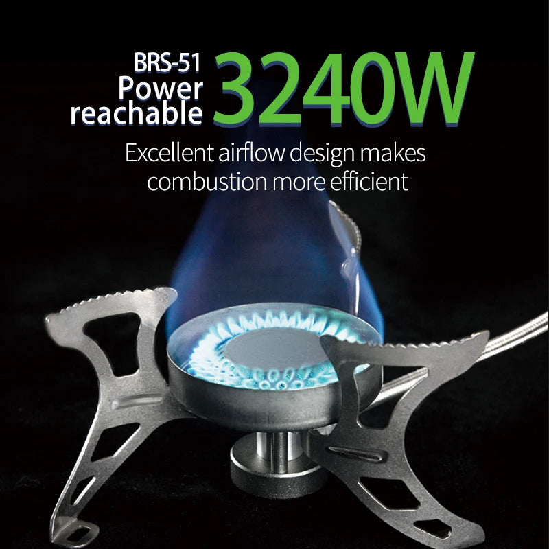 BRS-51 Split Camping Gas Stove, 3240W Foldable Outdoor Burner