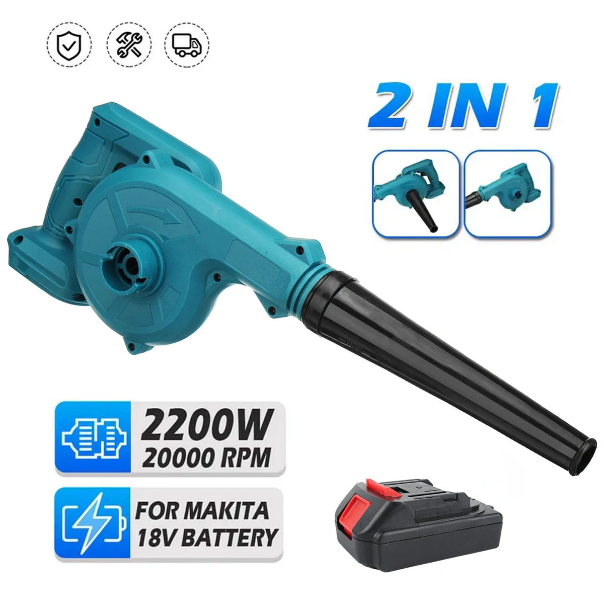 Cordless Blower and Vacuum - Battery Options