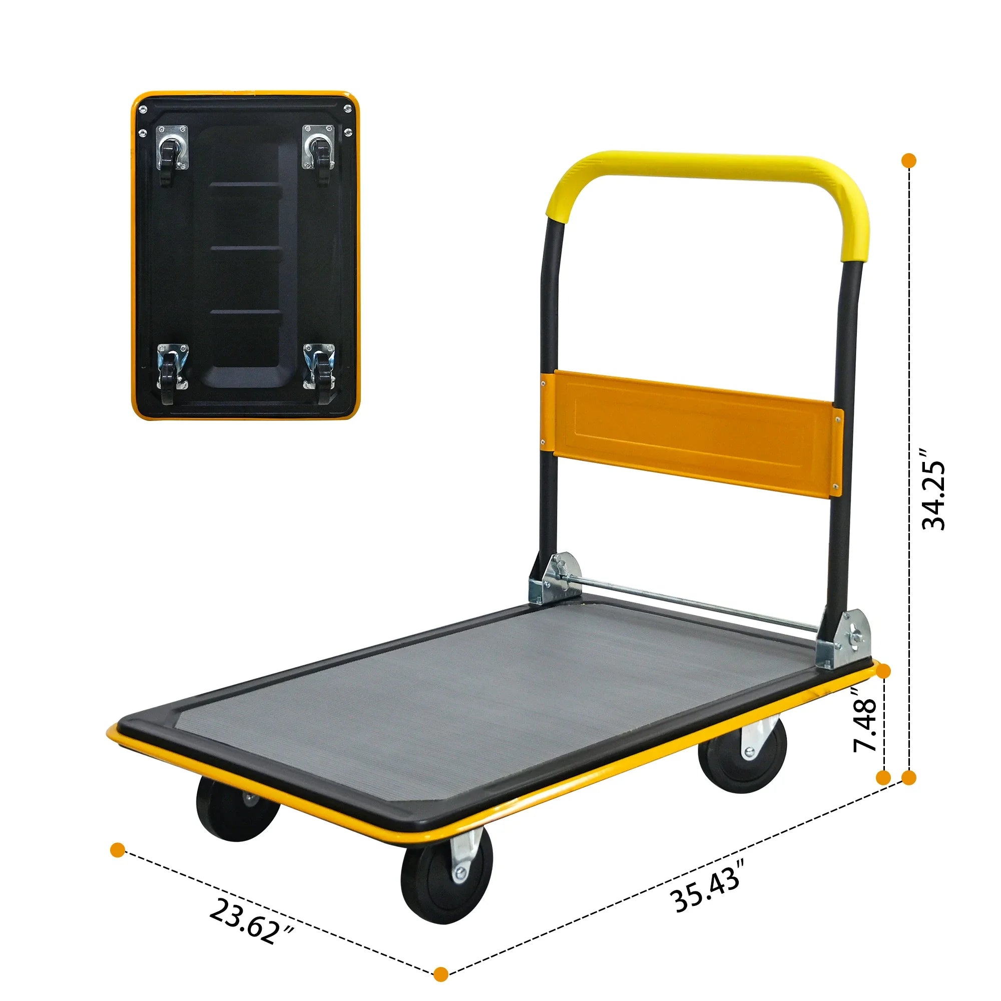 Foldable Platform Cart 660 lbs Heavy Duty Hand Truck