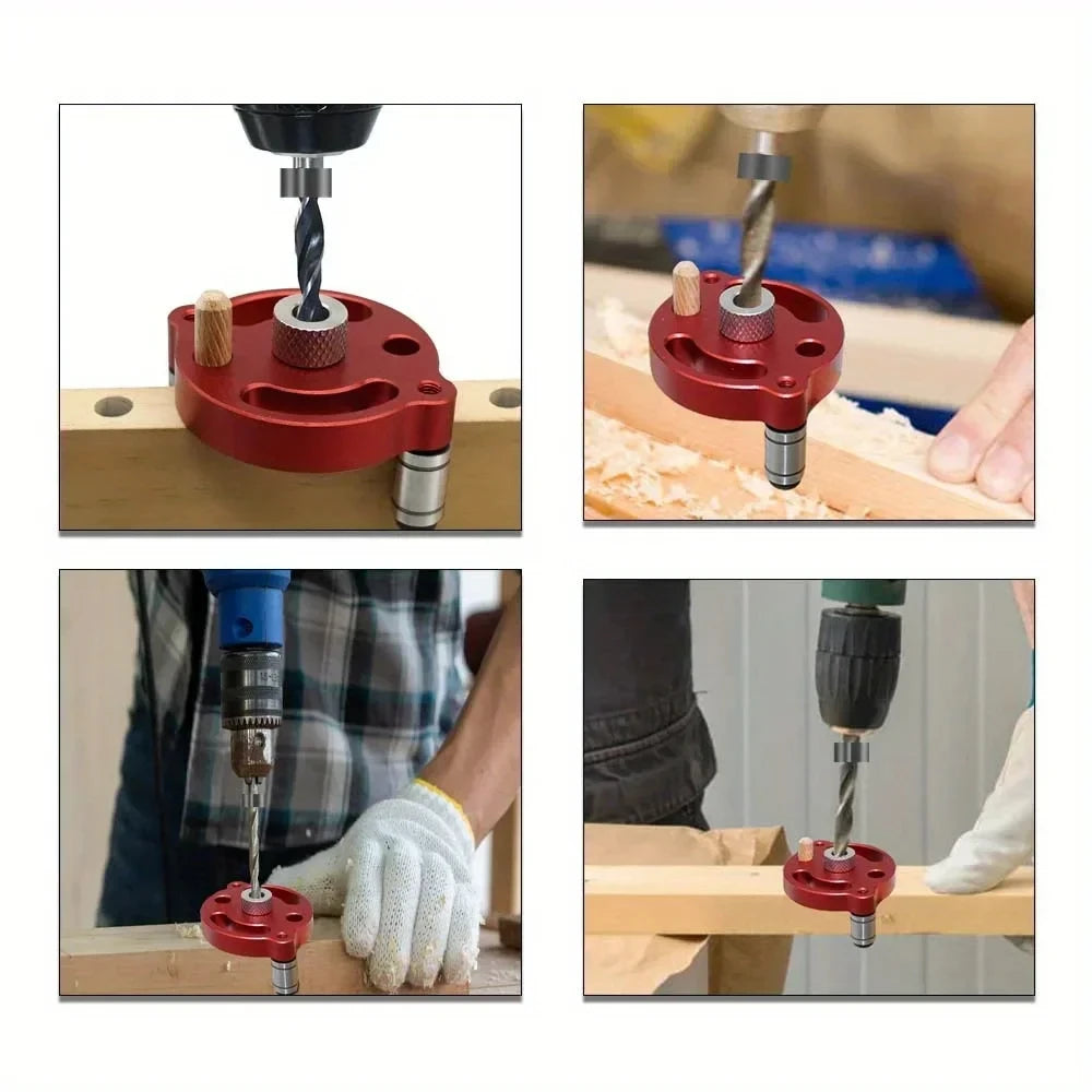 Gabarit de chevillage auto-centreur pour le travail du bois