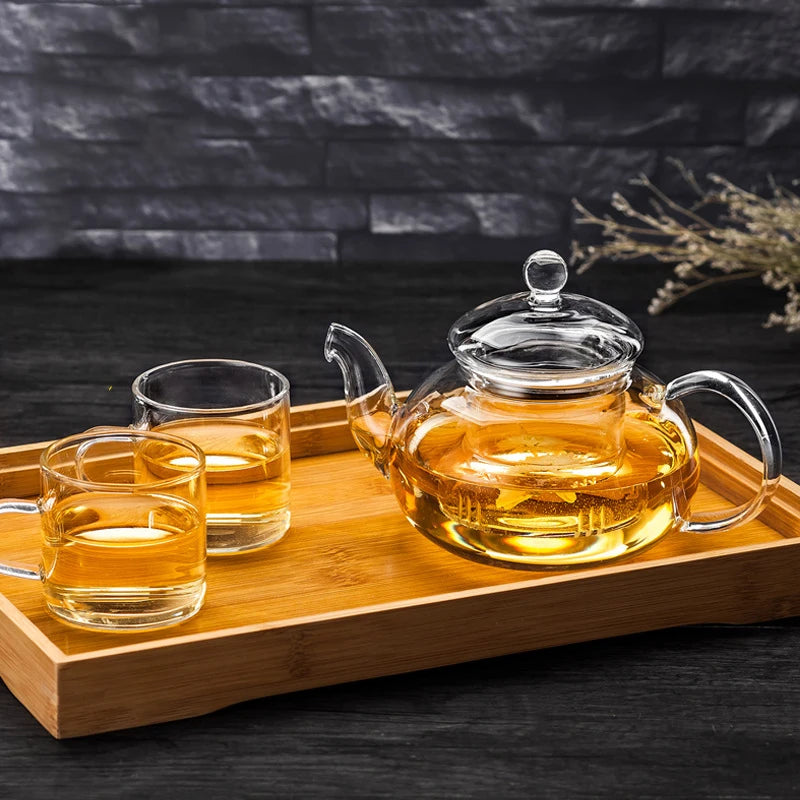 Borosilicate Glass Teapot with Infuser, 400–1000ml